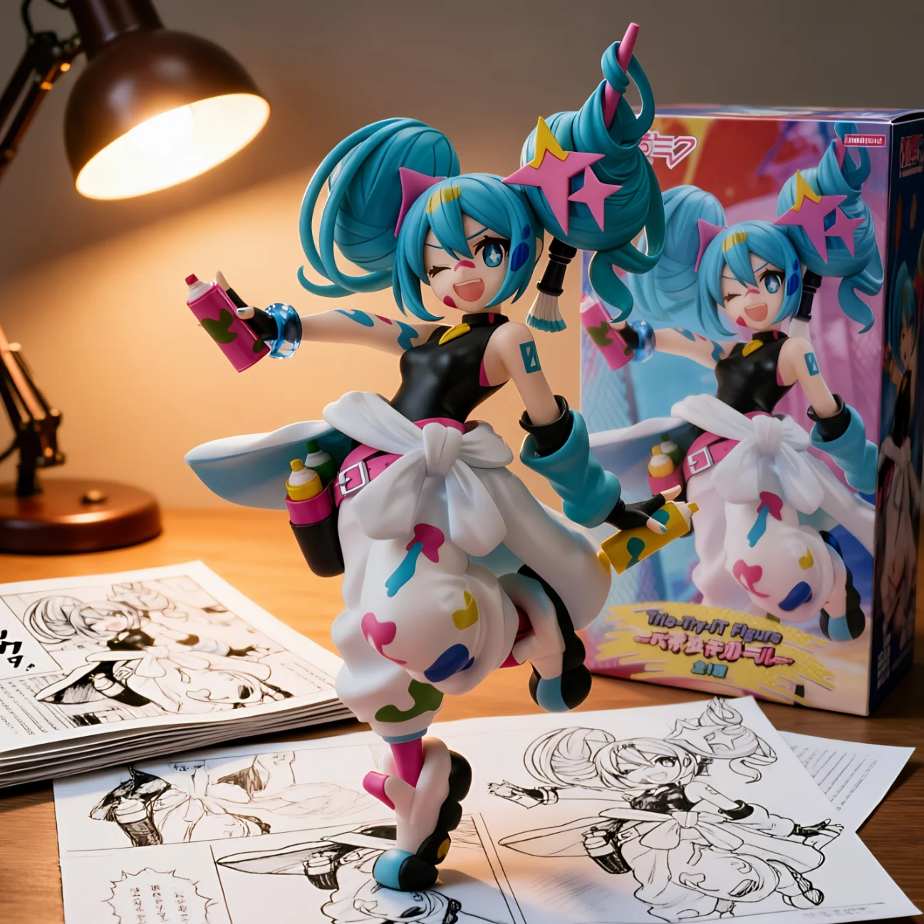 初音未来 FURYU TTI 绘画女孩-19CM
