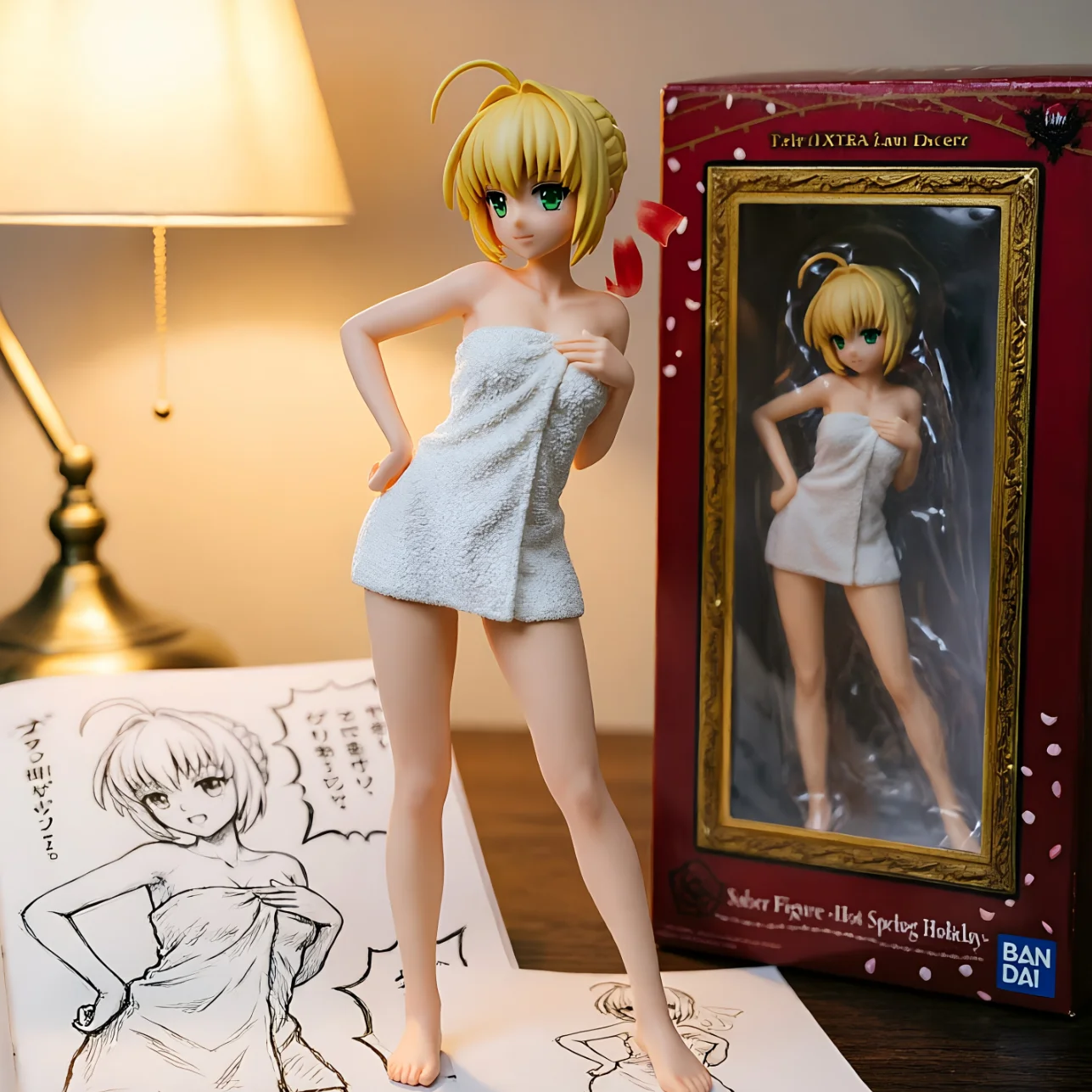 Fate / FGO 尼禄 红saber 浴衣 浴巾-18CM