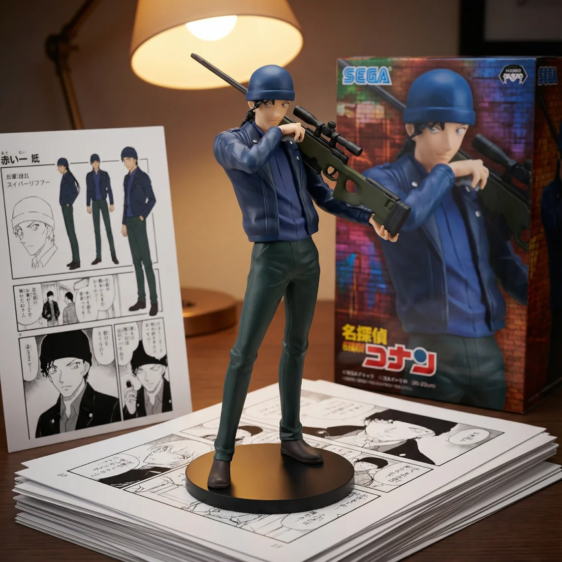名侦探柯南 SEGA赤井秀一 拖枪 台手高约20cm