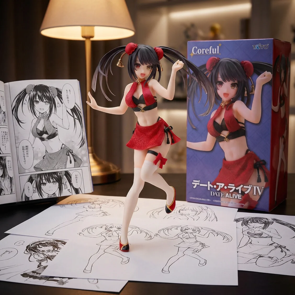 约会大作战 时崎狂三 旗袍 泳装-22CM