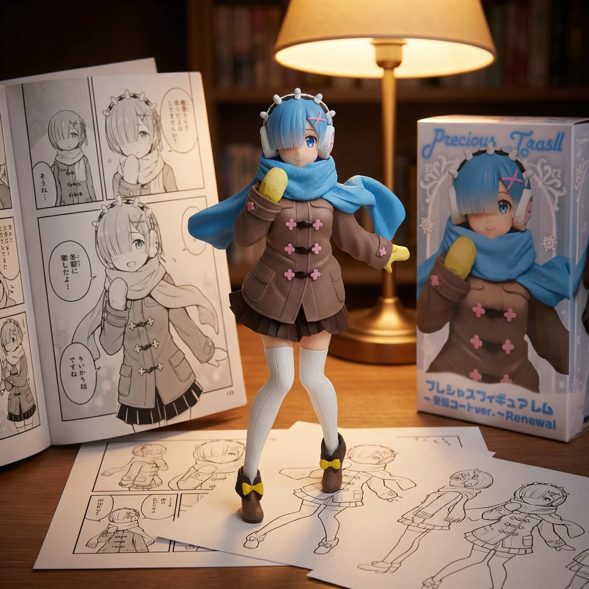Re:从零开始的异世界生活 蕾姆 冬服装 围巾异色-23CM