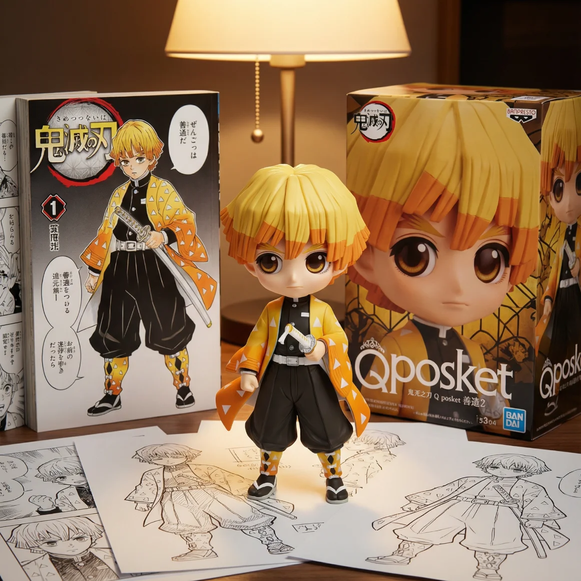 鬼灭之刃 Qposket善逸2-15CM