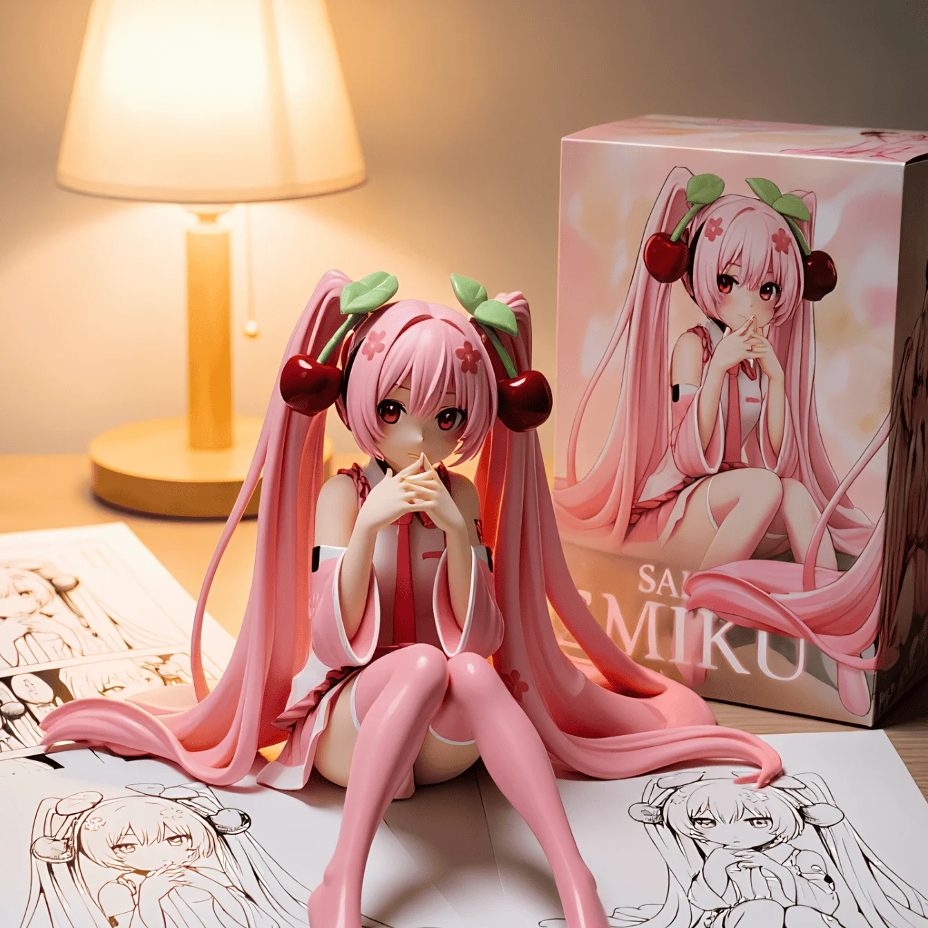 初音未来 FURYU 樱初音2023 泡面压-14CM