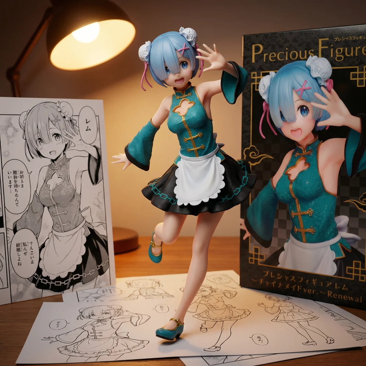 Re:从零开始的异世界生活 Taito 蕾姆 旗袍女仆 蓝色-23CM