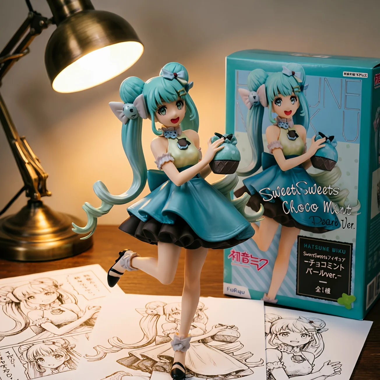 初音未来 FURYU 薄荷巧克力 珠光版-17CM