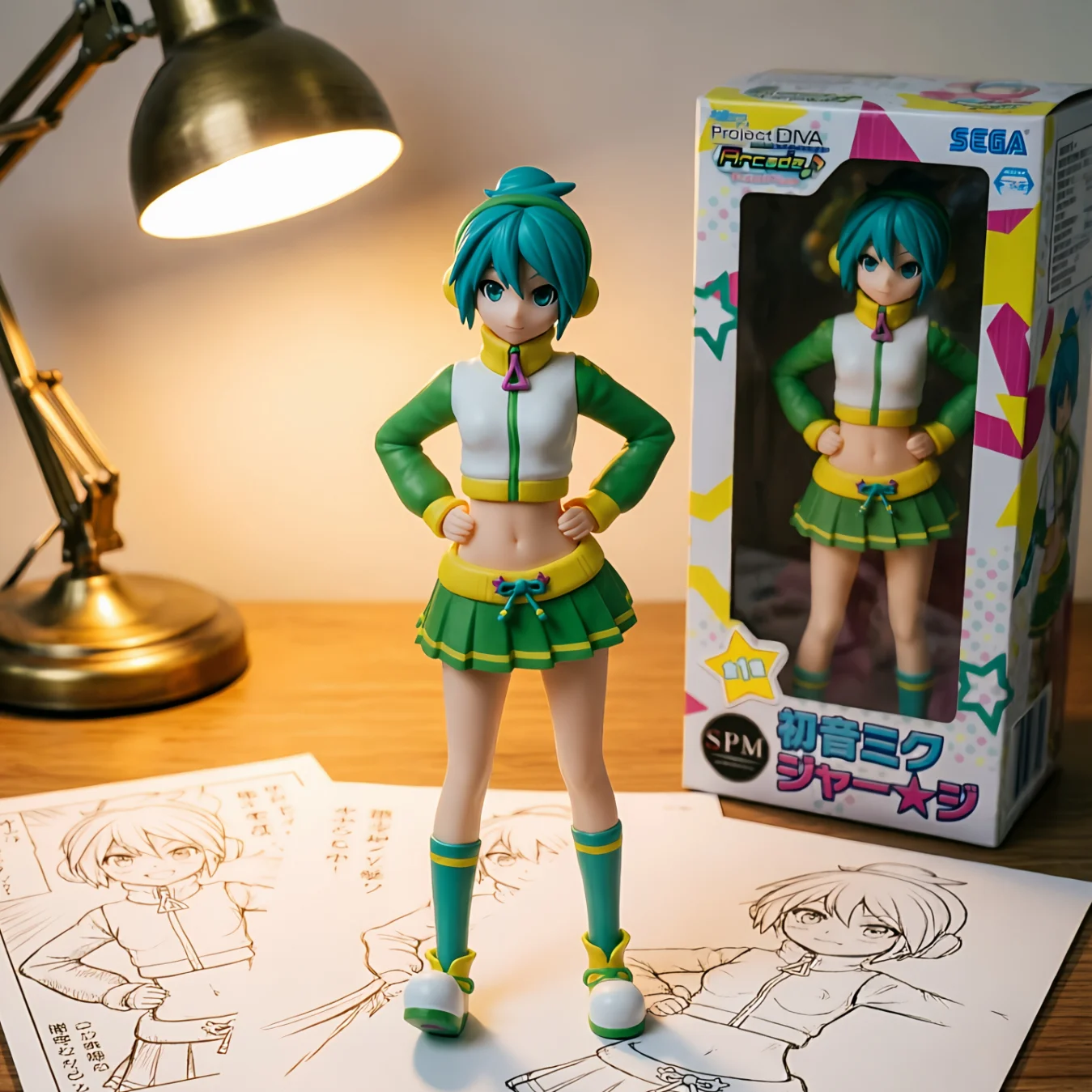 初音未来 歌姬计划 JER SEY 短裙-23CM