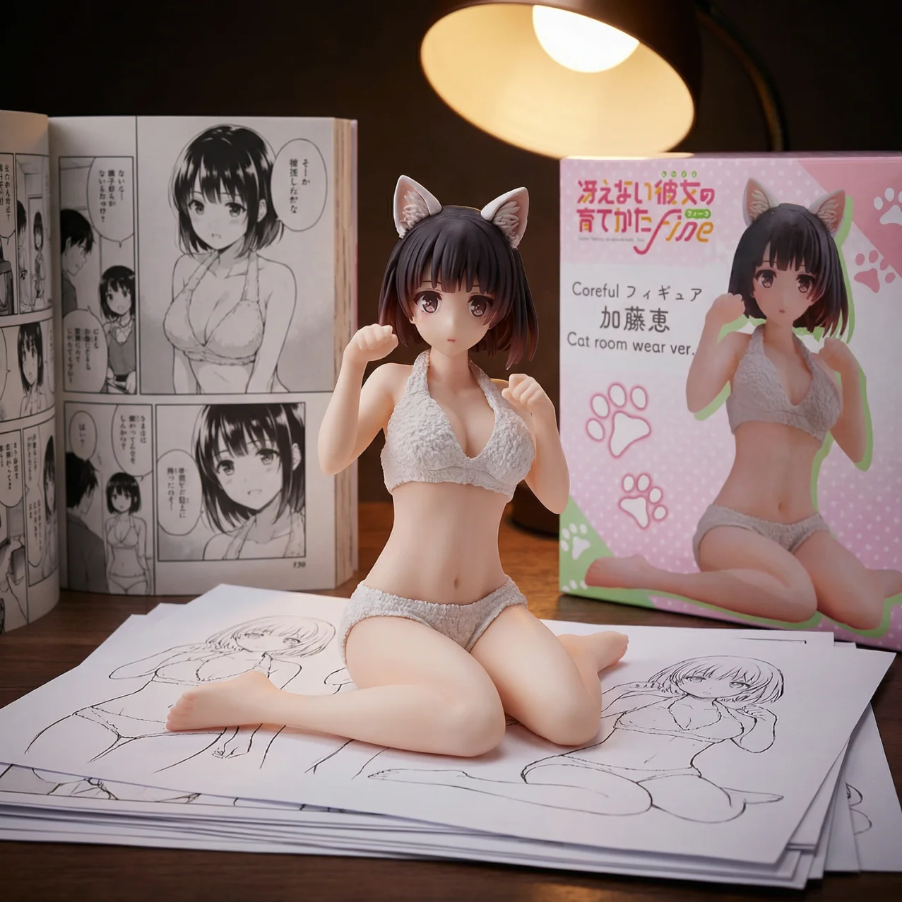 路人女主的养成方法 TAITO 加藤惠 猫耳睡衣-10CM