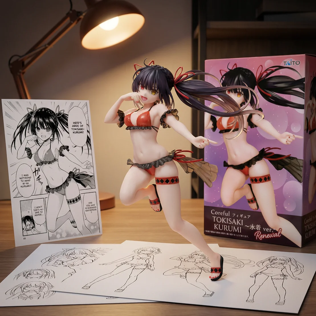 约会大作战 时崎狂三 泳装 橙色-22CM