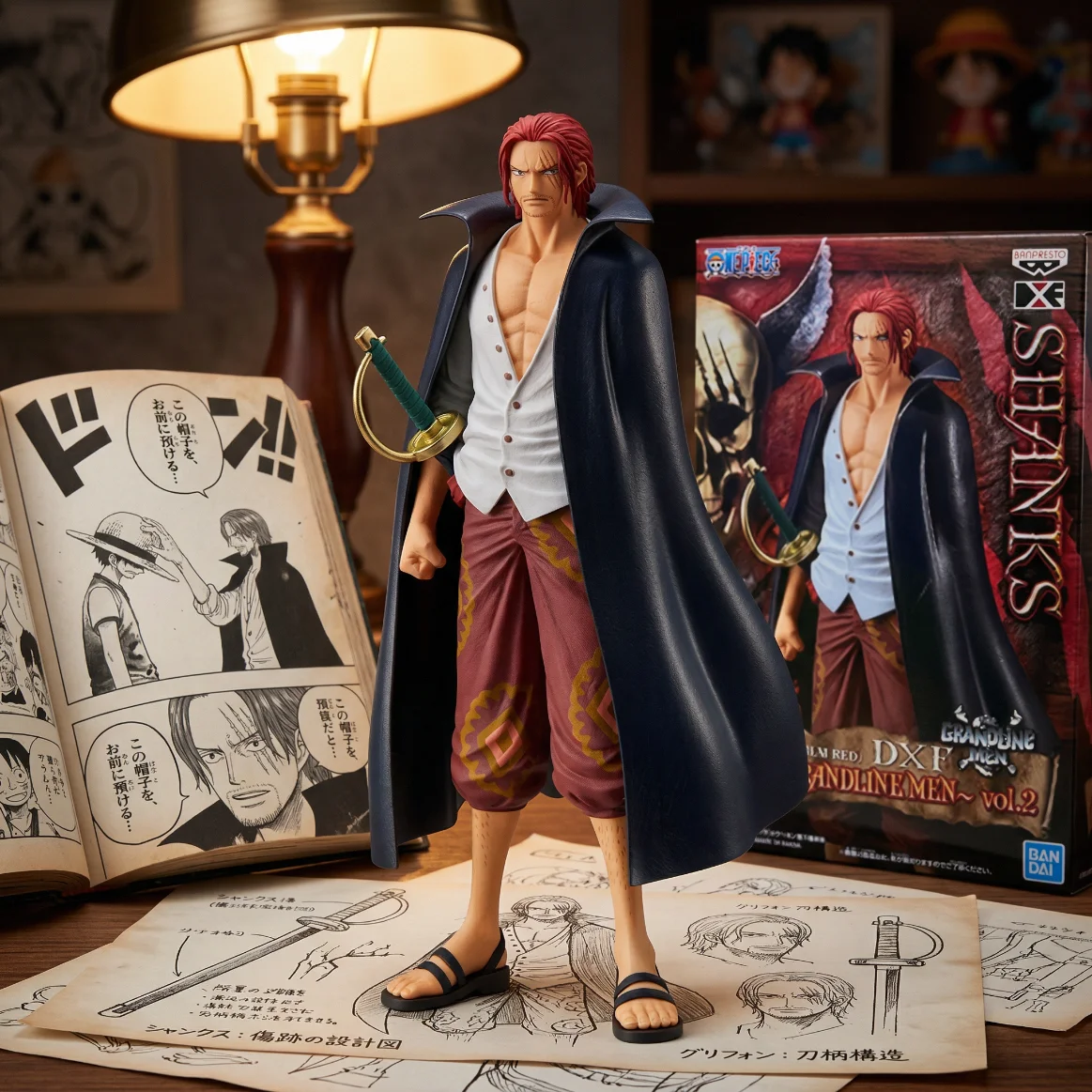 海贼王 DXF 剧场版RED 香克斯-17CM