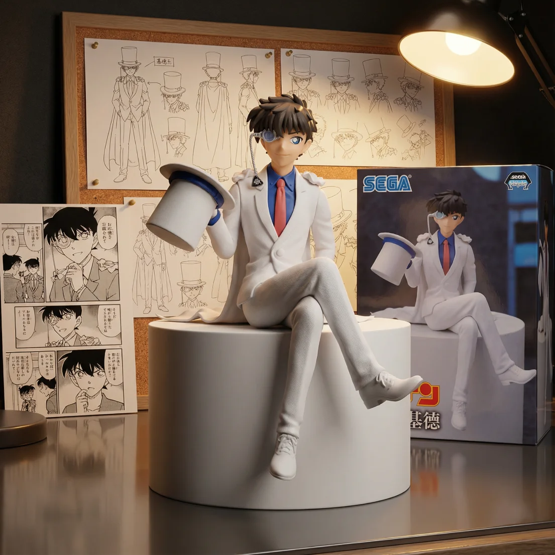 名侦探柯南 SEGA 柯南 基德 拿帽约15.5cm