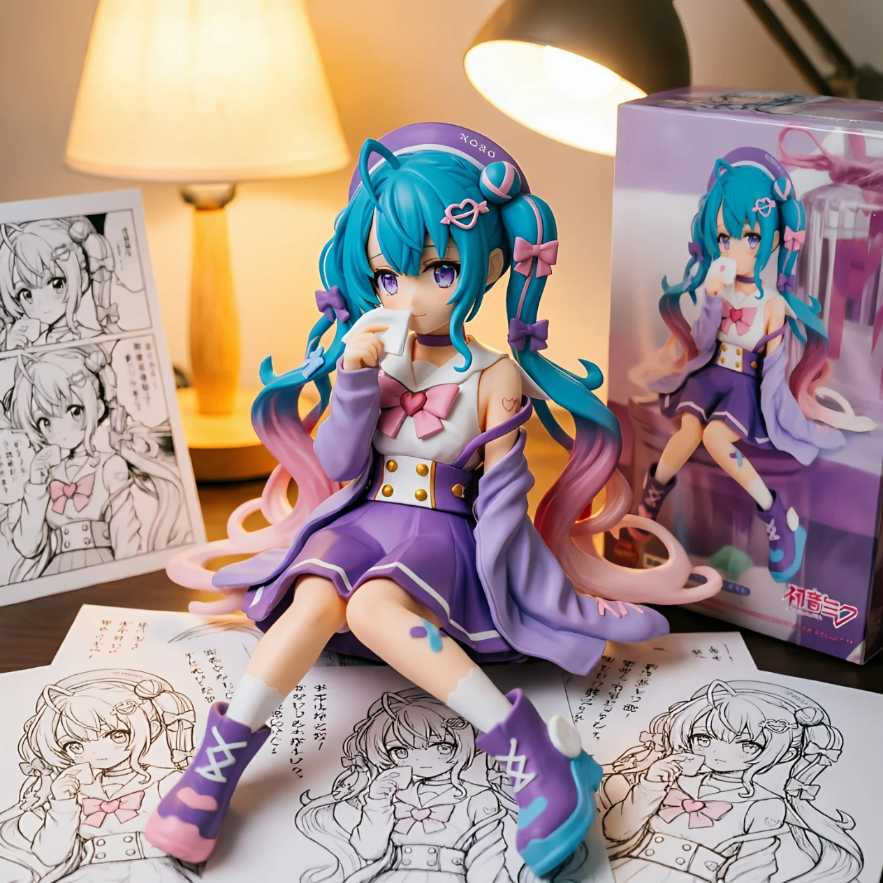初音未来 FURYU 水手服紫色-13CM
