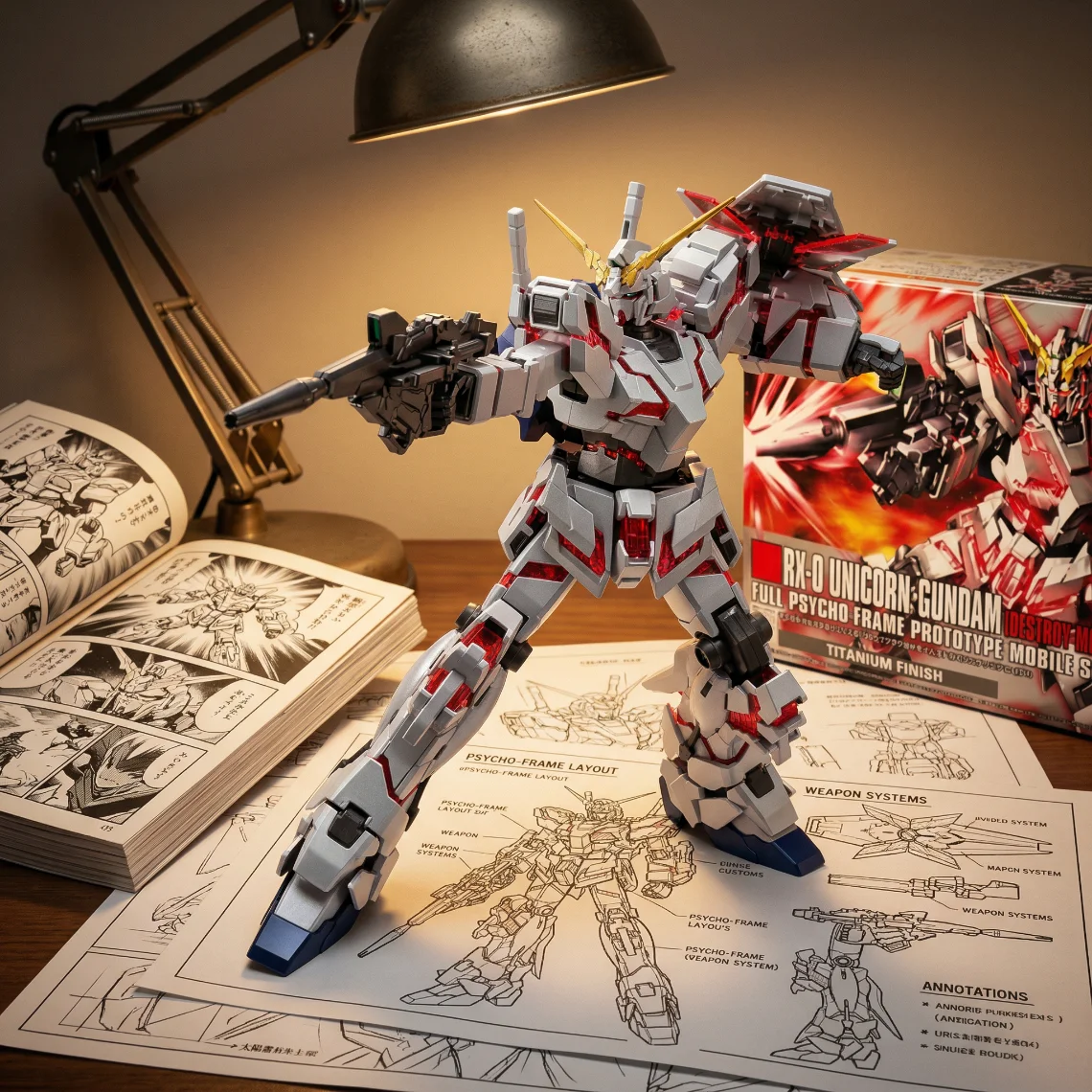 机动战士高达 独角兽毁灭模式 电镀版-16CM