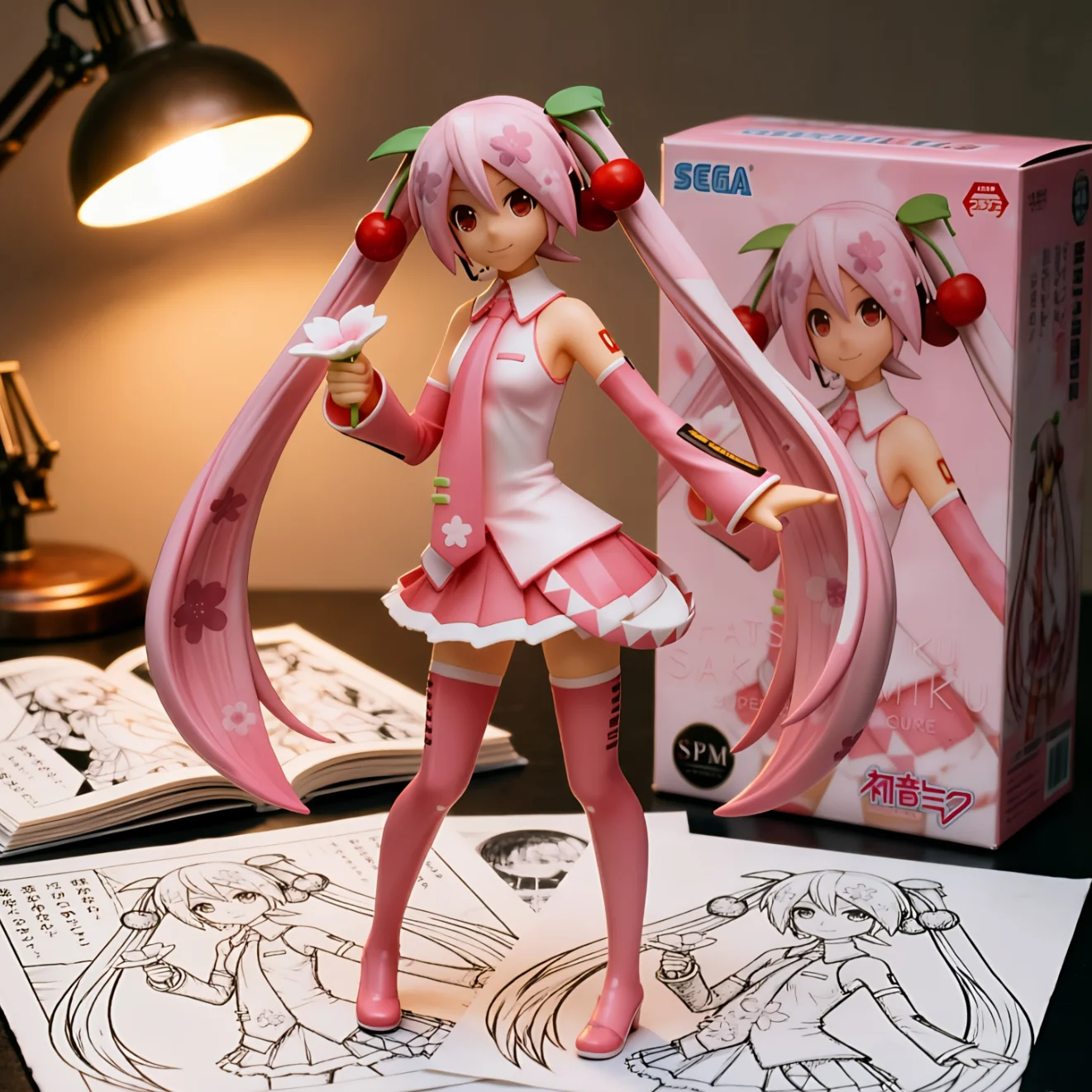 初音未来 SEGA 樱花 拿花-23CM