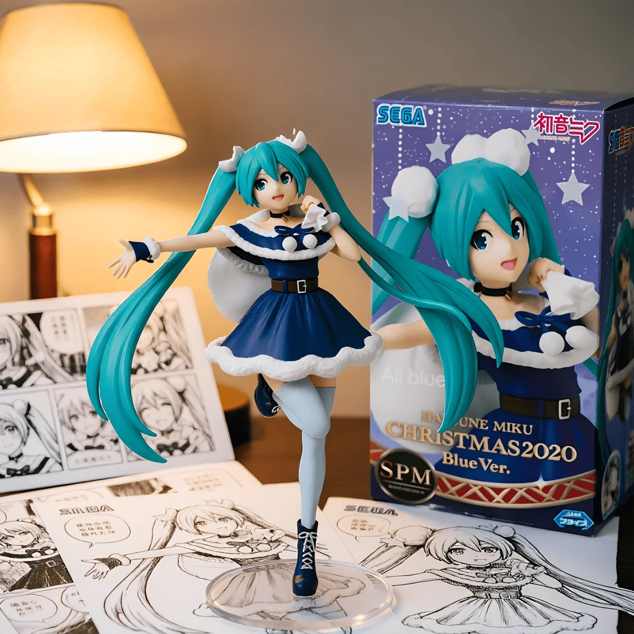 初音未来 SEGA 圣诞 蓝衣-20CM