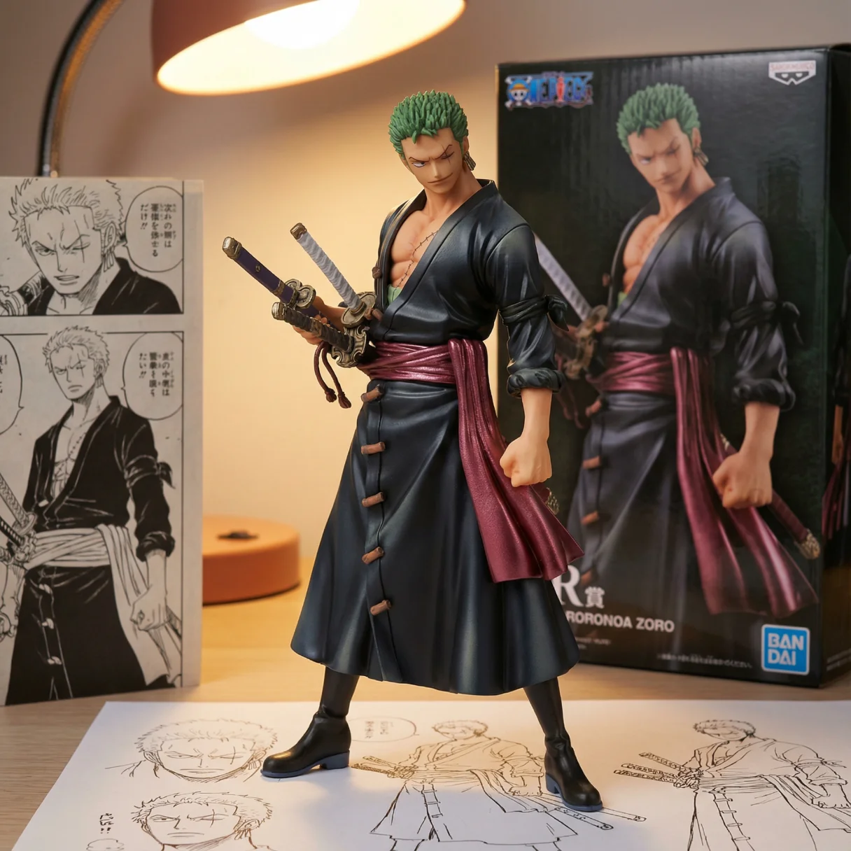 海贼王 和之国 索隆 电镀色-19CM
