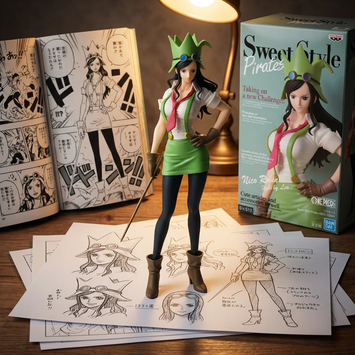 海贼王 SSP 罗宾 雷欧服 深绿-23CM