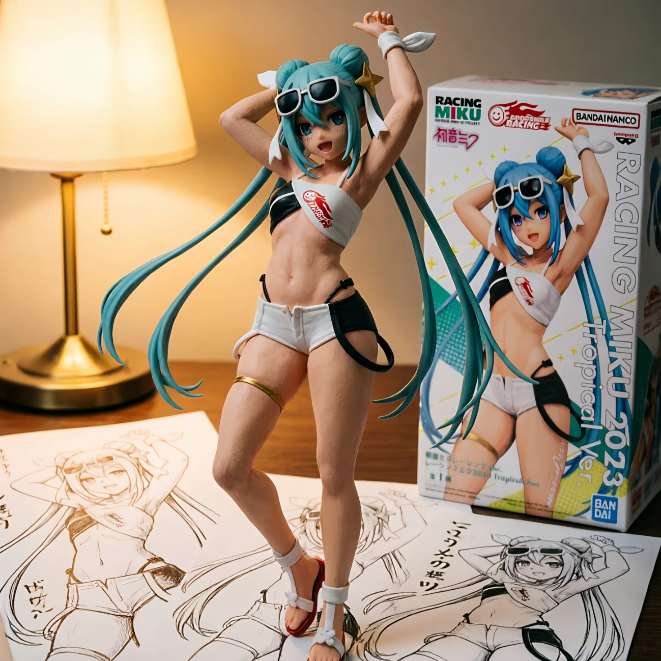 初音未来 眼镜厂 赛车2023 热带女郎-20CM