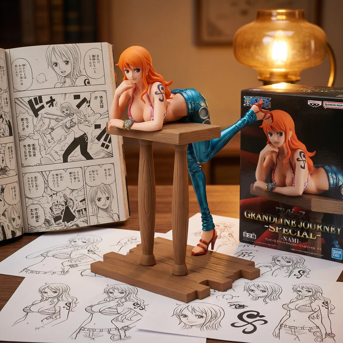 海贼王 Grandline Journey 娜美 跪姿 异色-17CM