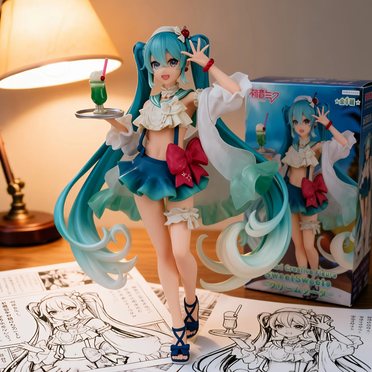 初音未来 FURYU 哈蜜瓜汽水-18CM