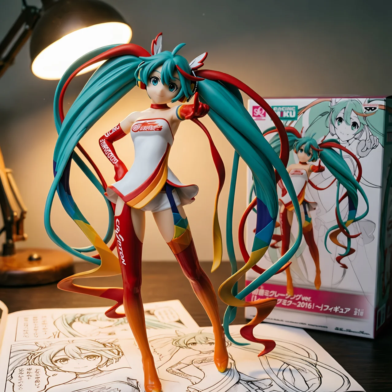 初音未来 眼镜厂 竞速赛车女郎-18CM
