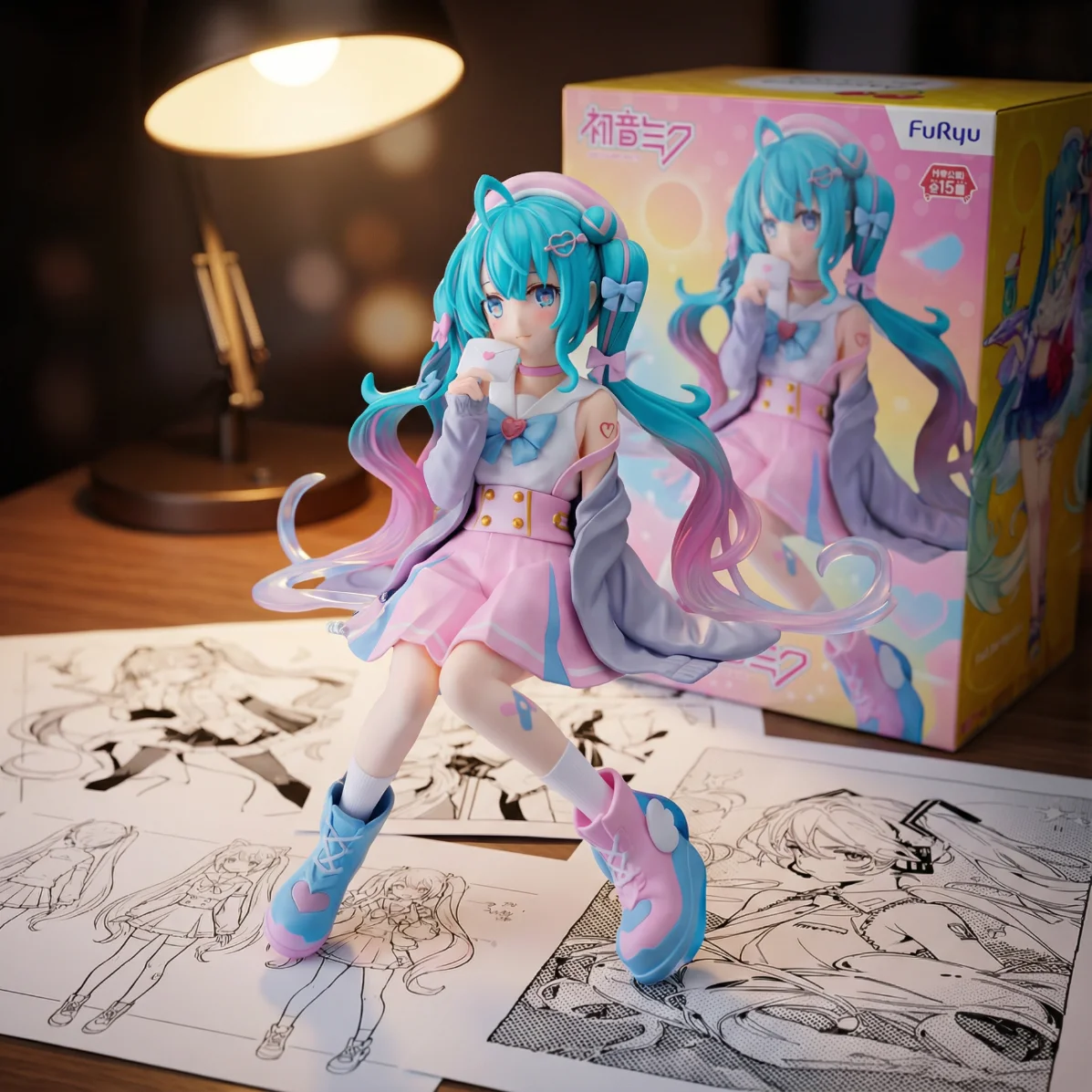 初音未来 FURYU水手服灰色-15CM